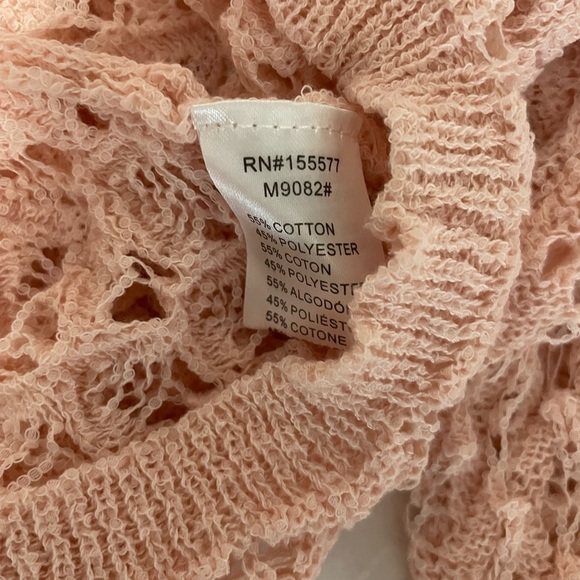 NWT Miracle Open Knit Boxy Pink Crew Neck Sweater. Size S/M - Picture 8 of 8